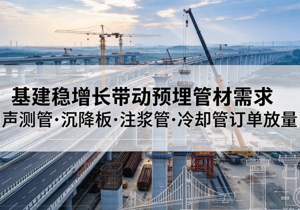 卢龙基建稳增长带动预埋监测管材需求，声测管、沉降板、注浆管订单持续放量